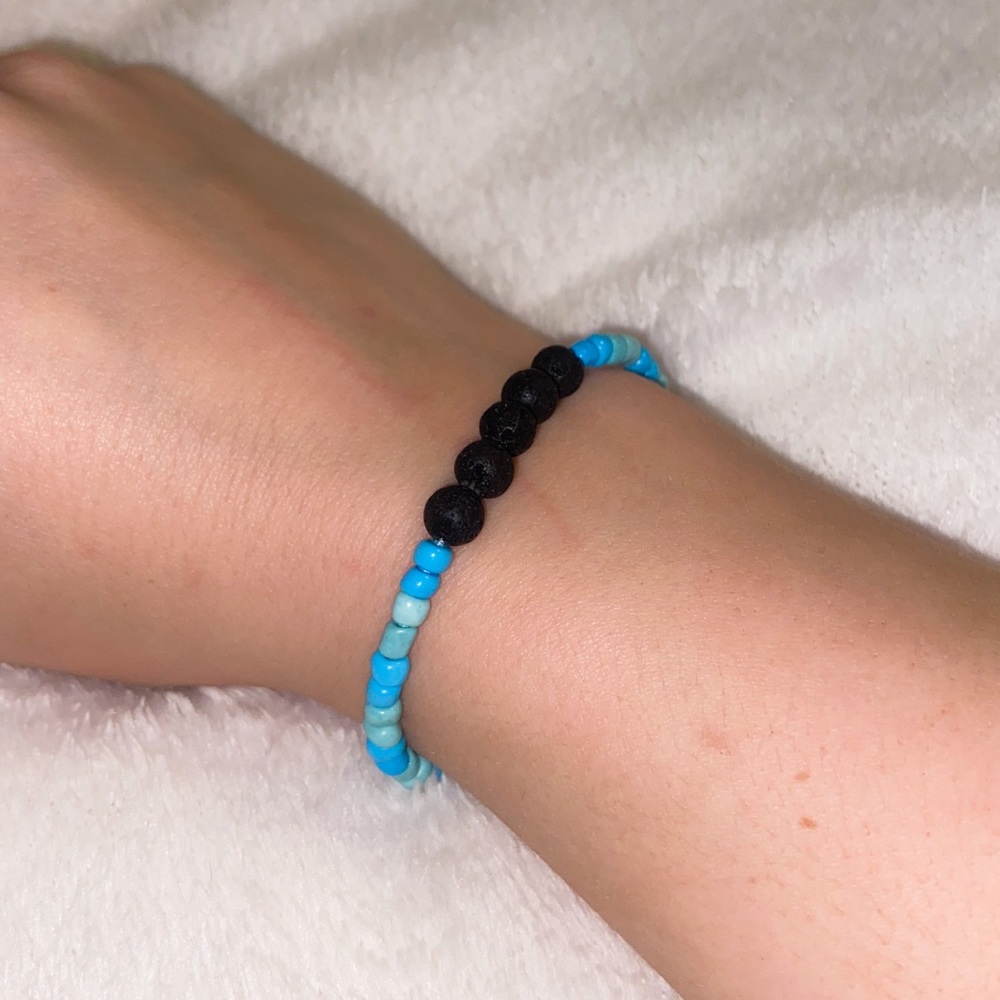 Homemade essential oil beaded bracelet